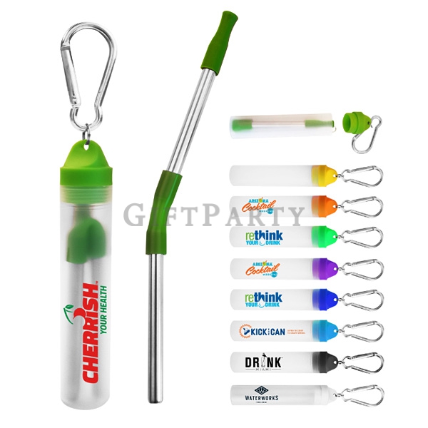 SS304 foldable stainless steel straw set travel kit ,禮品,環保吸管,贈品,企業贈品,廣告贈品,股東會贈品,選舉贈品,304不鏽鋼折疊吸管旅行套裝 