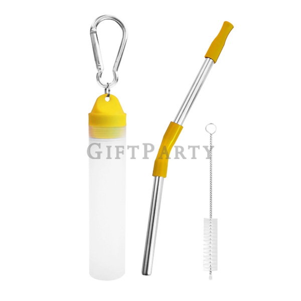 SS304 foldable stainless steel straw set travel kit ,禮品,環保吸管,贈品,企業贈品,廣告贈品,股東會贈品,選舉贈品,304不鏽鋼折疊吸管旅行套裝 