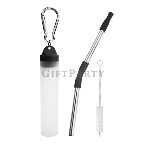 SS304 foldable stainless steel straw set travel kit ,禮品,環保吸管,贈品,企業贈品,廣告贈品,股東會贈品,選舉贈品,304不鏽鋼折疊吸管旅行套裝 