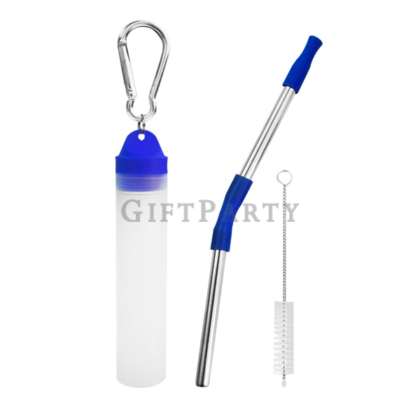 SS304 foldable stainless steel straw set travel kit ,禮品,環保吸管,贈品,企業贈品,廣告贈品,股東會贈品,選舉贈品,304不鏽鋼折疊吸管旅行套裝 