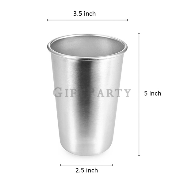 SSS304 Stainless Steel Cup 16oz,Stackable 16 oz Brushed Stainless Steel Pint Cup,捲邊不鏽鋼杯450mlSS304 St