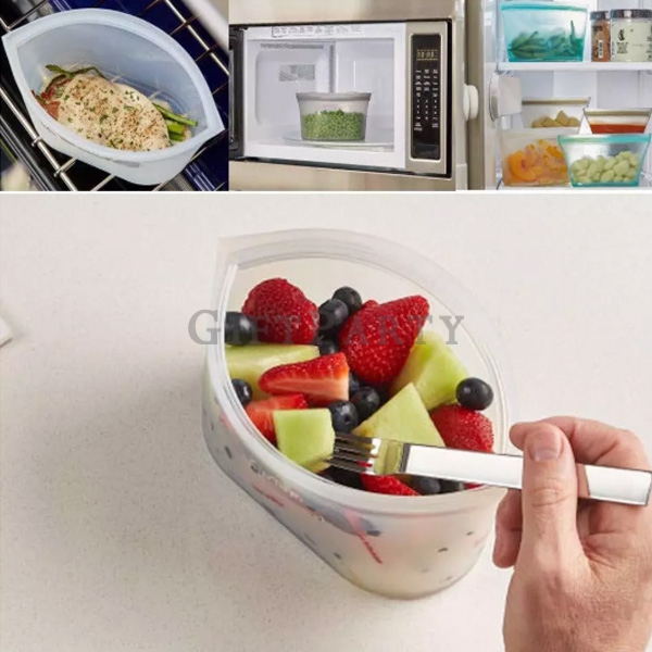 High quality food-grade silicone zipper dishes bowl ,股東會贈品 ,股東會紀念品 ,禮品 ,實用贈品 ,百貨贈品 ,可微波矽膠食物保鮮袋保鮮碗杯三件