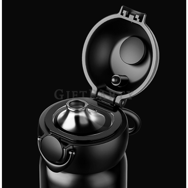 High quality matte black nozzle stainless steel thermos,磨砂黑吸嘴式不鏽鋼保溫瓶