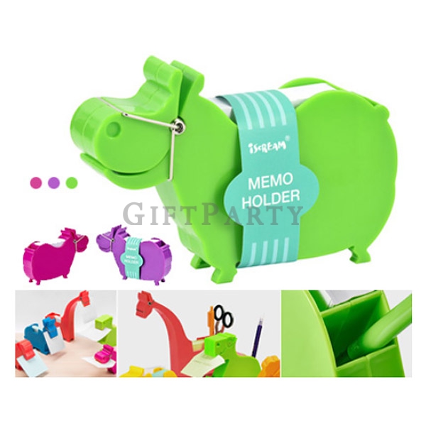 Hippo Pen Holder,動物筆筒便簽座-紙夾,河馬筆筒便簽座,memo座,
