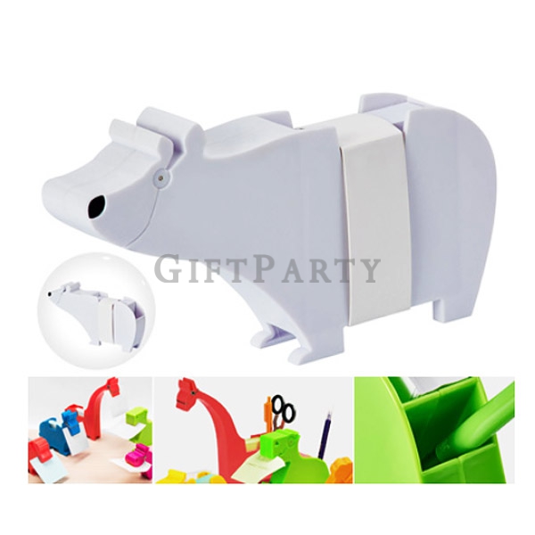 北極熊便條紙,北極熊筆筒便簽盒,動物筆筒便簽座-紙夾,Polar bear note paper, polar bear pen note box,