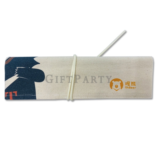 Canvas three grid tableware bag, placemat (full color printing),帆布三格餐具包,餐墊(彩印)