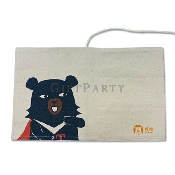 Canvas three grid tableware bag, placemat (full color printing),帆布三格餐具包,餐墊(彩印)