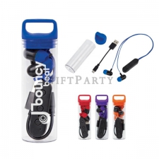 USB date cable  plug in-ear mobile earbud in plastic clear c