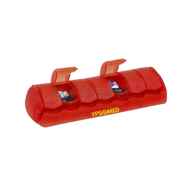 PP plastic 7 days daily pill box ,PP塑料七日藥盒,Pill Box, PP Plastic Seven Day Pill Box, 7 Block Pill Box