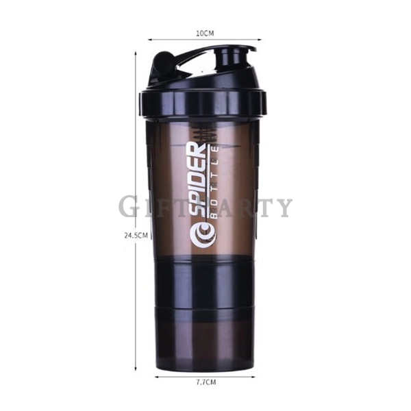 Plastic two-layer sport water cup shake cup,二層搖搖杯蛋白粉杯500ML
