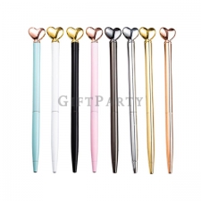 Metal Pen Love Heart Shape Ball Pen