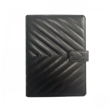 High end leather V shaped stitching notebook leather binder