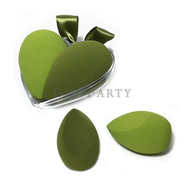 Heart Makeup Sponge Beauty Egg 2pcswith Box,愛心兩切心型美妝蛋乾濕兩用,非乳膠美妝蛋,彩妝贈品,保養品贈品,