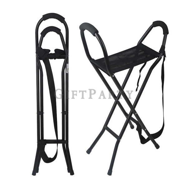 Aluminum alloy four corner cane stool folding cane chair,合金四角拐杖凳折叠手杖椅3