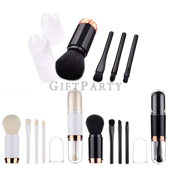 4in1 retractable makeup brush makeup brush set,彩妝贈品,客製女性贈品,百貨公司贈品,四合一化妝刷伸縮刷具,Customized brush set OE
