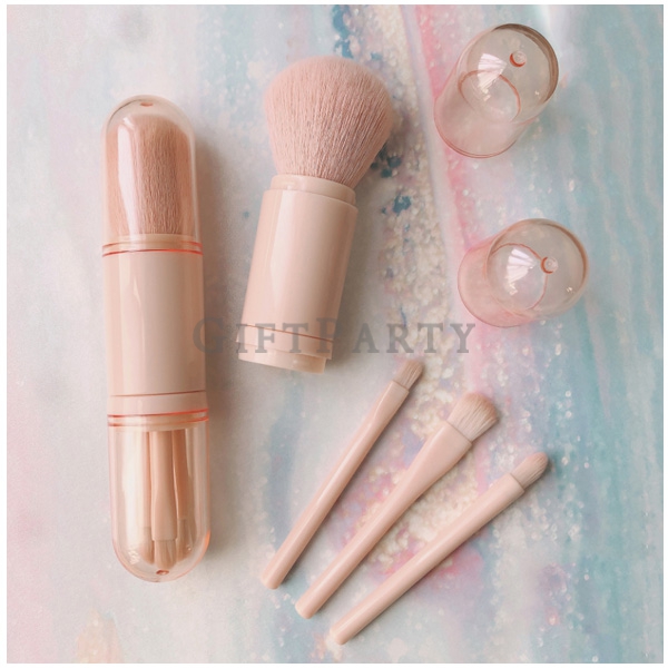 4in1 retractable makeup brush makeup brush set,彩妝贈品,客製女性贈品,百貨公司贈品,四合一化妝刷伸縮刷具