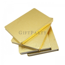 Bright side cover pu leather gold notebook
