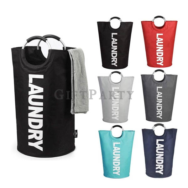 Large Foldable Washing Laundry Hamper Basket Bag, 手提圓環洗衣籃,Advertising gifts, customized gifts, high-