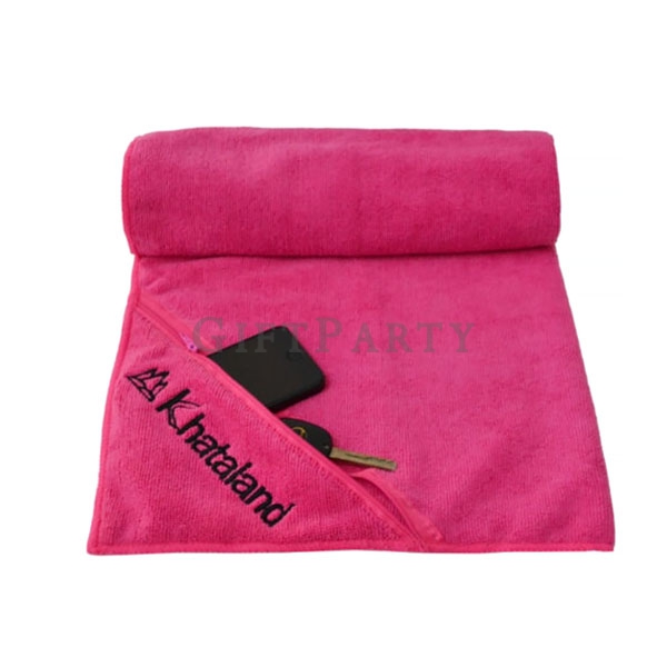 Sport zipper pocket towel, 運動毛巾拉鍊口袋,GYM towel,Sports towels, fitness towels, gym gifts, road running