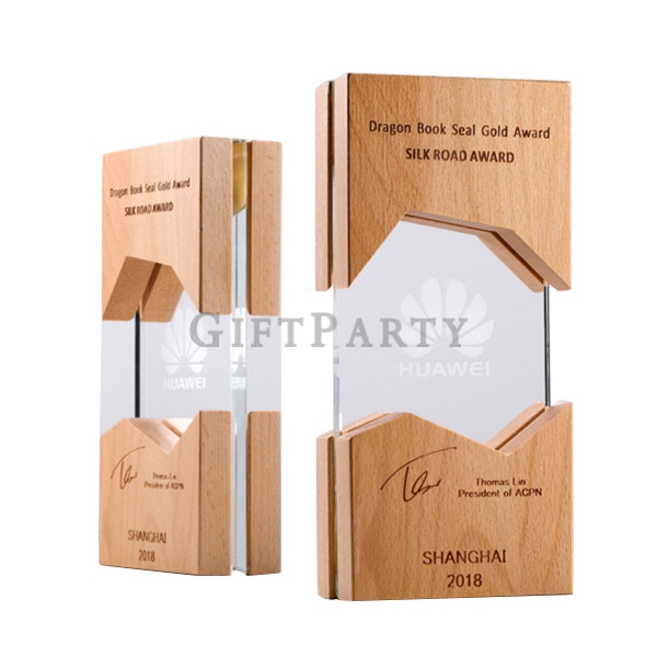 Custom  Wooden Crystal  Medal,獎盃獎牌,資深員工獎牌,尾牙禮品,尾牙贈品,木質水晶獎牌
