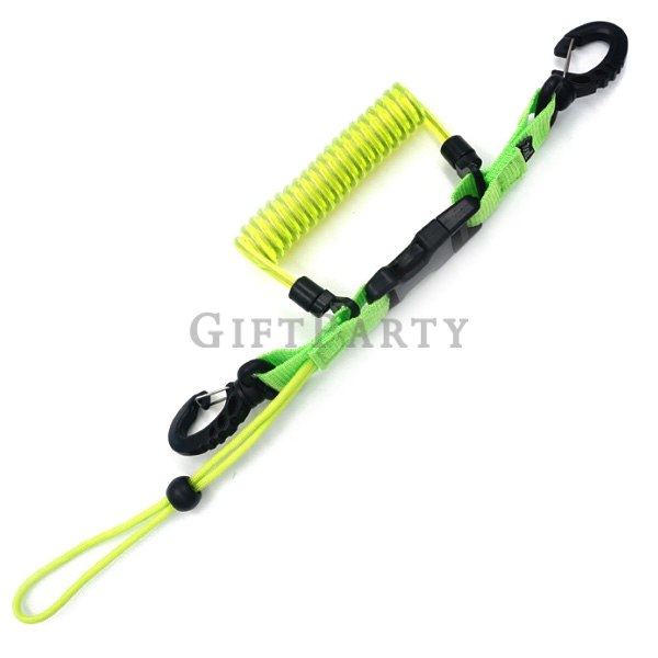 Customized high quality diving spring lanyard,潛水禮品,潛水贈品,潛水彈簧掛繩帶登山扣