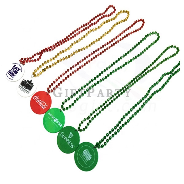 Medallion Beads Necklace with Custom Logo,夜店贈品,啤酒節贈品,啤酒紀念品,狂歡節珠鍊獎章珠鍊項鍊2