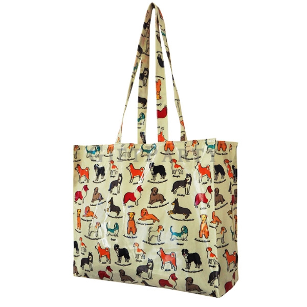 PVC coated tote shopping bag CMYK printing,PVC塗層手提袋全彩印刷, Advertising gifts, promotional gifts, custo