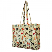 PVC coated tote shopping bag CMYK printing