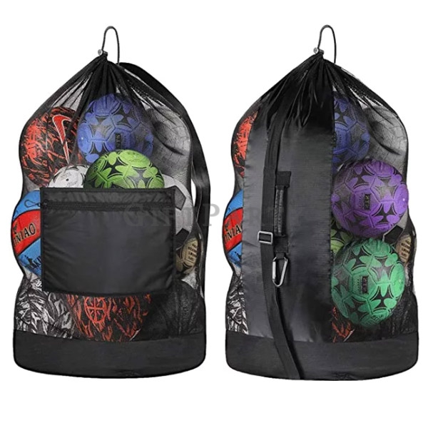 Heavy Duty XL Soccer Mesh Equipment Ball Bag w/Adjustable Shoulder Strap Design,大型網眼袋,海廢袋,大型網狀束口袋,超大
