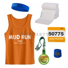 Road run Marathon Running Supply Bag T-shirt Head Band Towel