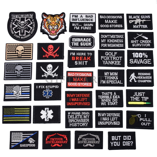 Embroidered Velcro Patch,客製魔鬼氈背章魔術貼章