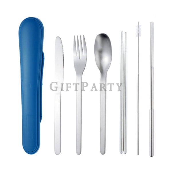 6piece stainless steel cutlery set,,設計款餐具組,環保餐組,不鏽鋼餐具組6件套,環保筷,禮品,設計禮品,股東會贈品,