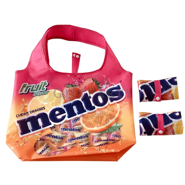 Customized eco-friendly shopping bags OEM, folding shopping bags, eco-friendly bags, polyester full-