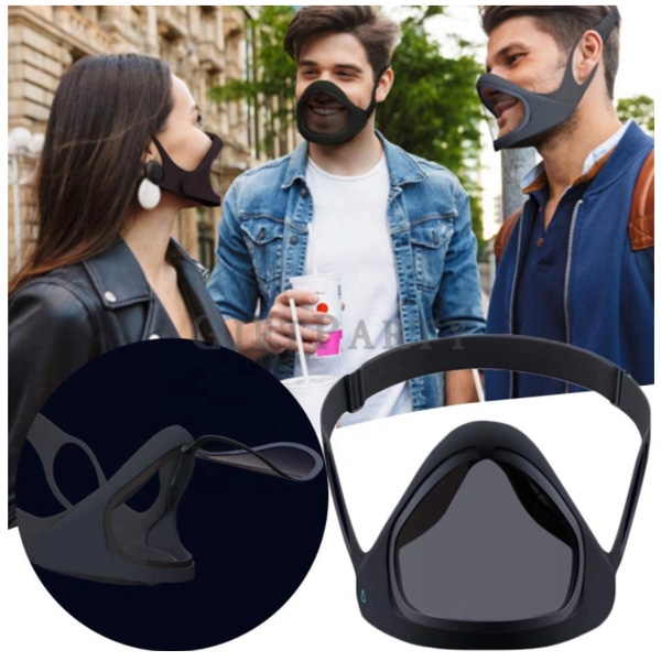 禮品,贈品,重覆使用口罩,新款禮品,時尚透明口罩磁性可掀矽膠材質3