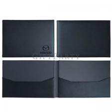 Custom pu leather car document manual holder folder