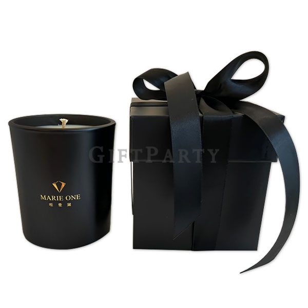 Luxury black glass scented soy wax jar candle  200g,黑色玻璃大豆香味蠟燭200g