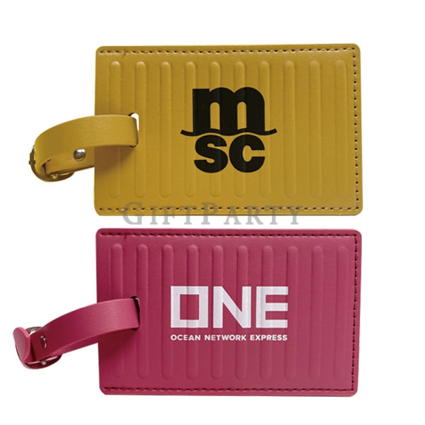 Container-shaped texture leather luggage tag,貨櫃造型紋路皮革行李吊牌