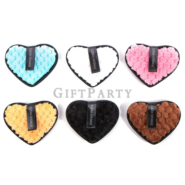 Heart Shape  Make Up Remover Pad Face Cleaning Puff-心型缷妝粉撲洗臉巾9
