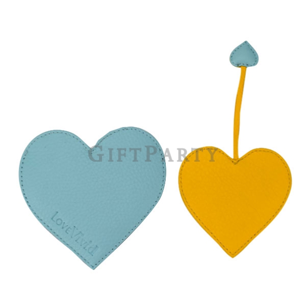 禮品,母親節禮品,百貨公司贈品,廣告贈品,品牌贈品,愛心化妝鏡,PU皮革心型隨身鏡化妝鏡