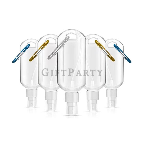 Hand sanitizer spray bottle with carabiner 50ml,乾洗手噴瓶帶登山扣50ml,塑料噴瓶
