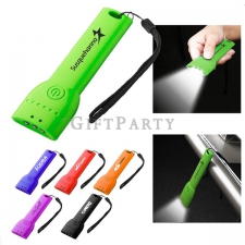 3 led flat hard plastic magnetic flashlight with lanyard