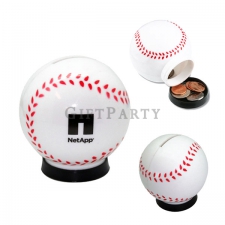 baseball shaped plastic coin money saving piggy bank