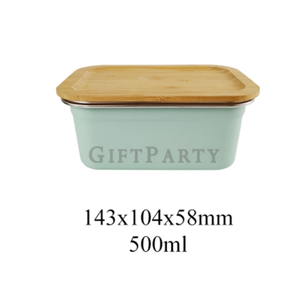 高品質餐盒,不鏽鋼餐盒竹蓋600ml,Stainless steel lunch box with bamboo lid 500ml,