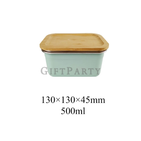 高品質餐盒,不鏽鋼餐盒竹蓋600ml,Stainless steel lunch box with bamboo lid 500ml,