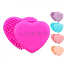 Heart Shapes Silicone Makeup Brush Cleaner Cosmetic Tool