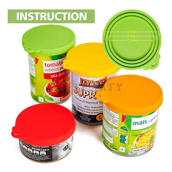 Silicone Canned Lid Cover Dog Cat Food,貛狗寵物罐頭矽膠保鮮蓋4