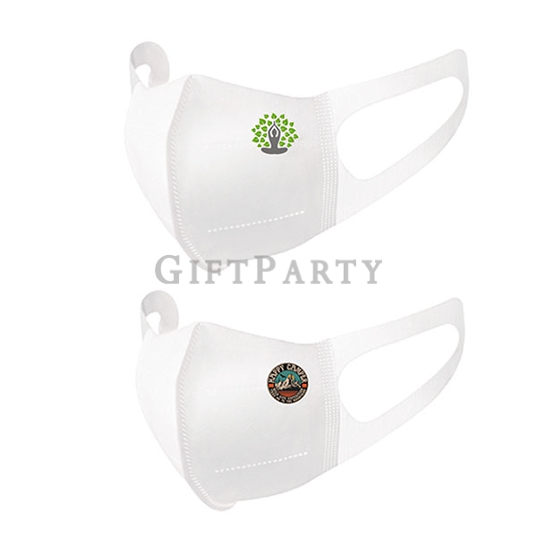 Medical grade 3D mask-white full color LOGO,醫療級3D立體口罩-白