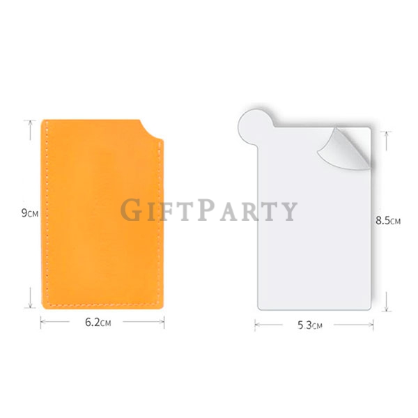 Card Style  Cosmetic Mirror PU Leather Cover,彩妝贈品,便宜贈品,廣告贈品,卡片鏡不鏽鋼鏡皮套