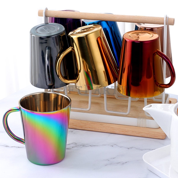 Double Wall Stainless Steel Cup,雙層不鏽鋼馬克杯咖啡杯電鍍色2