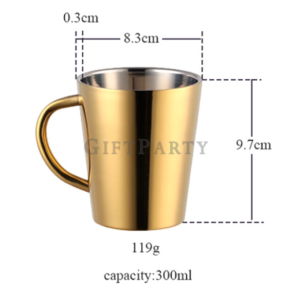 不鏽鋼杯,不鏽鋼保溫杯,不鏽鋼咖啡杯,雙層不鏽鋼馬克杯咖啡杯電鍍色0